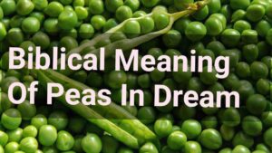 Biblical Meaning Of Peas In Dream