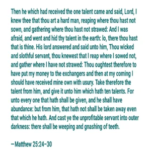 Matthew 25:24–30